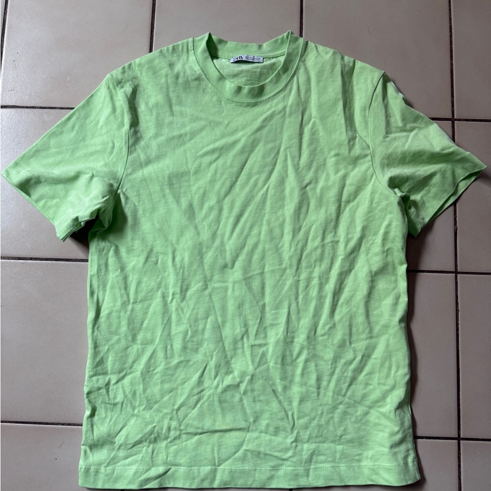 Zara Light Green Short Sleeve Tee oversized